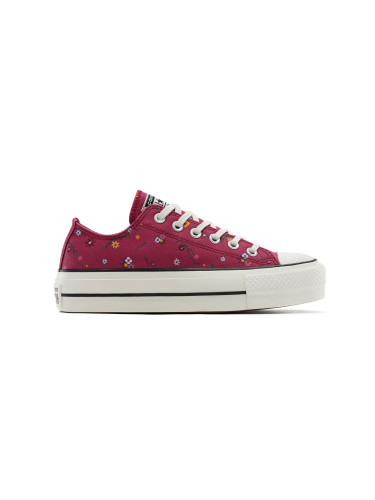 Converse Chuck Taylor All Star Lift Platform Floral Patchwork Red Жени - Спортни обувки Converse - Червен - A15535C-5 - Size: 5