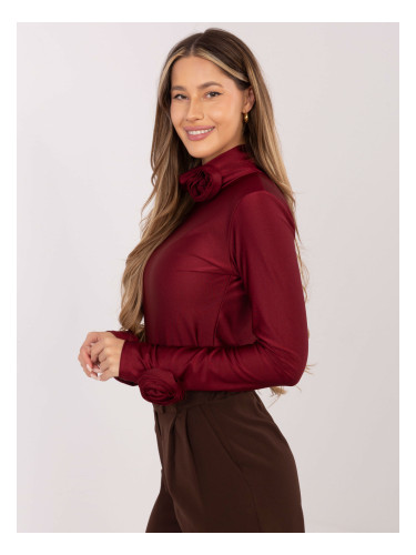 Едноцветна бордо блуза