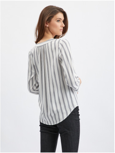 Orsay Grey-White Ladies Striped Blouse - Women
