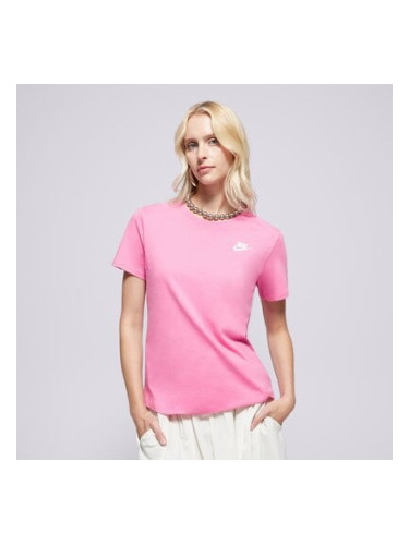 Nike Тениска W Nsw Club Ss Tee дамски Дрехи Тениски DX7902-675 Розов