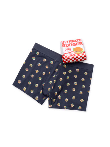 Мъжки боксерки с мотив на бургер