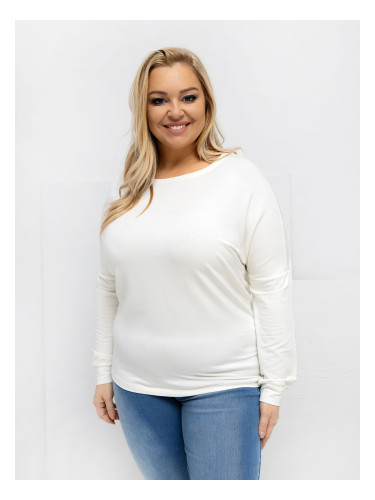 Блуза с големи размери в екрю