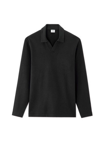 Черна мъжка тениска с дълъг ръкав Celio Medort