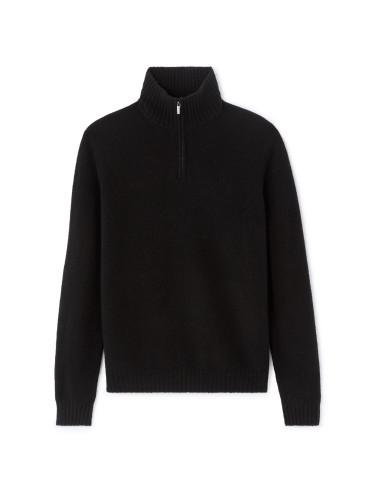 Черен пуловер с висока яка Celio Metruck