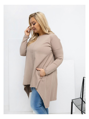 Асиметрична туника за големи размери