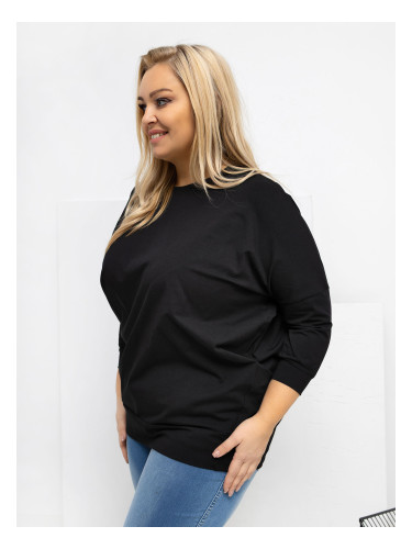 Черна блуза с големи размери