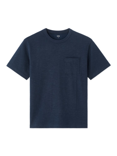 Тъмносиня тениска с джоб