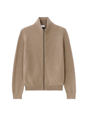 Кафяв пуловер с цип Celio