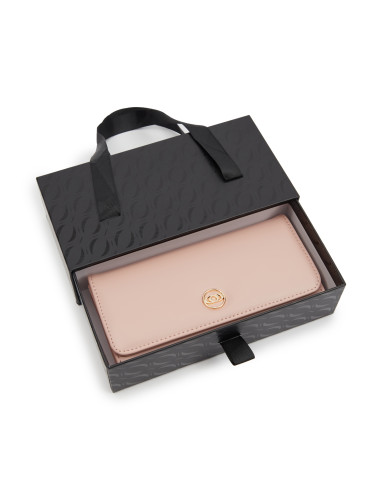 Крем дамски портфейл в подаръчна опаковка