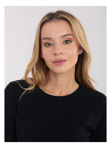 Черен пуловер с къс ръкав