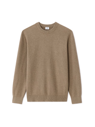 Бежов пуловер с кръгло деколте Celio