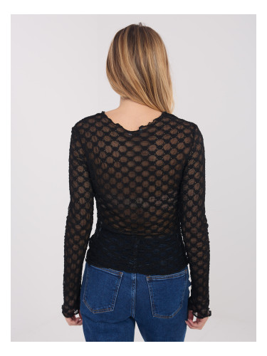 Черна блуза с шарки