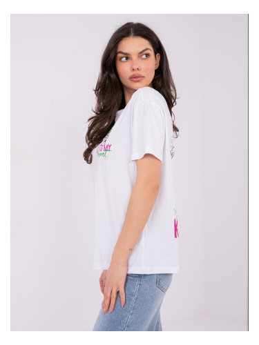 Бяла тениска с щампа