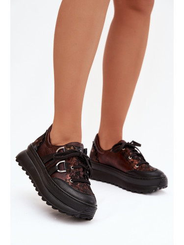 Дамски кожени маратонки на платформата Maciejka