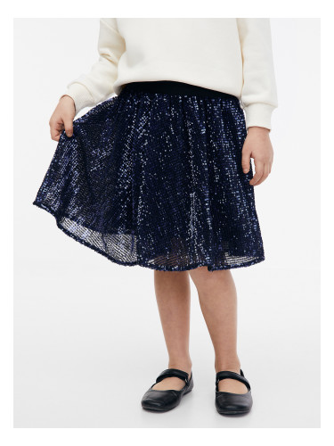 Тъмносиня момичешка пола с пайети