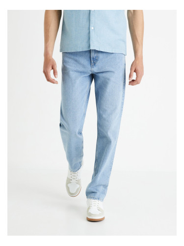 Светлосини мъжки прави дънки Celio Foloose