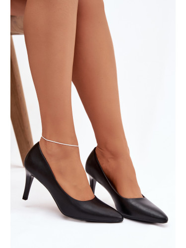 Черни обувки на еко кожа Sergio Leone