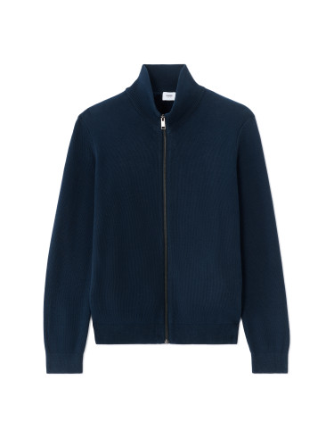 Тъмносин пуловер с цип Celio