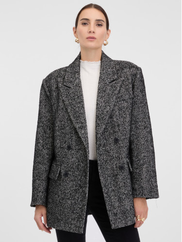 Тъмно сиво дамско късо палто ORSAY