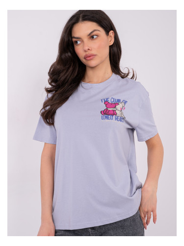 Дамска светло лилава тениска