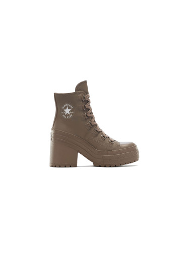 Converse Chuck 70 De Luxe Heel Platform Leather Brown Жени - Спортни обувки Converse - Кафяв - A13064C-4 - Size: 4