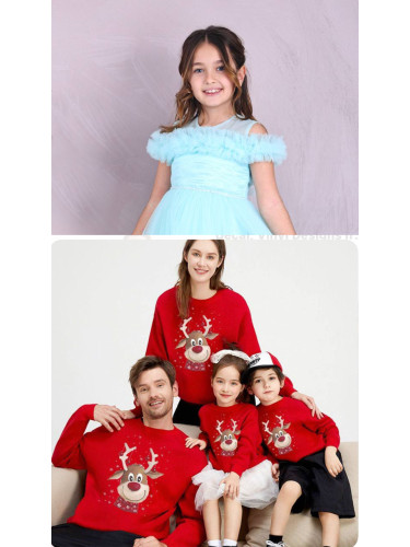 Детска, дамска или мъжка коледна тройно ватирана блуза Звън с еленче с