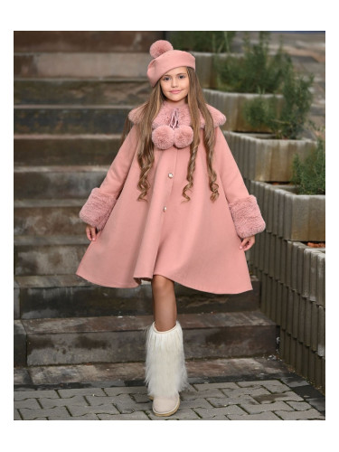 Палто в пепел от рози и барета