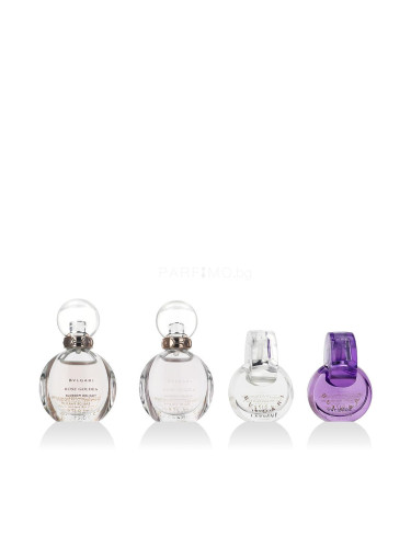 Bvlgari Women’s Gift Collection Подаръчен комплект EDT Rose Goldea Blossom Delight 5 ml + EDT Omnia Crystalline 5 ml + EDT Omnia Amethyste 5 ml + EDP Rose Goldea Blossom Delight 5 ml