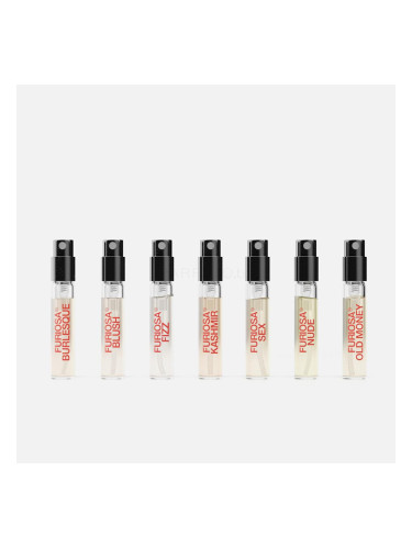 Furiosa Discovery Set Подаръчен комплект EDP Blush 2 ml + EDP Sex 2 ml + EDP Burlesque 2 ml + EDP Fizz 2 ml + EDP Nude 2 ml + EDP Kashmir 2 ml + EDP Old Money 2 ml