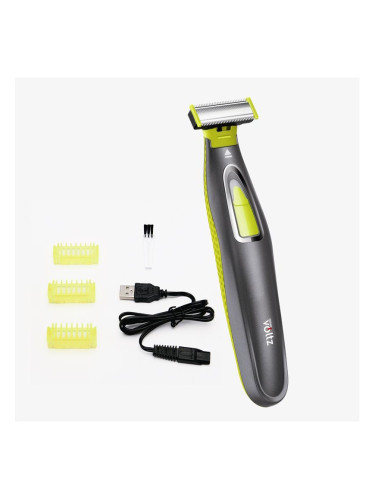 Акумулаторна самобръсначка Oliver Voltz OV51812C, 5 W, USB, 300 mAh, Подвижно острие, Черен/Жълт