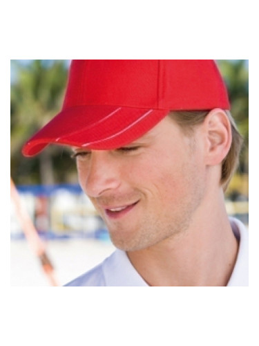 Шапка с две ленти на козирката