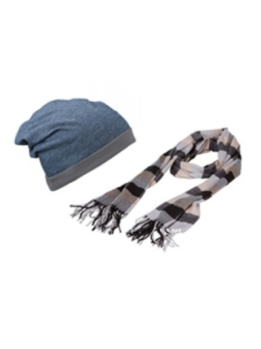 Зимен шал с шапка