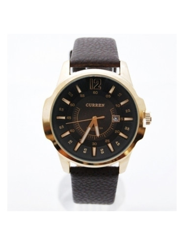 Мъжки часовник с кожена каишка