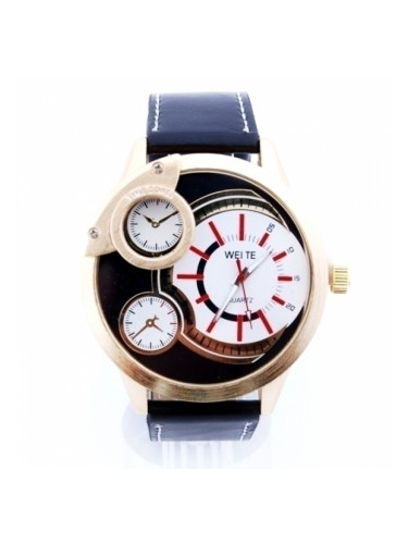 Спортен мъжки часовник с бял 
циферблат