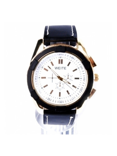 Мъжки часовник в армейски стил с бял циферблат