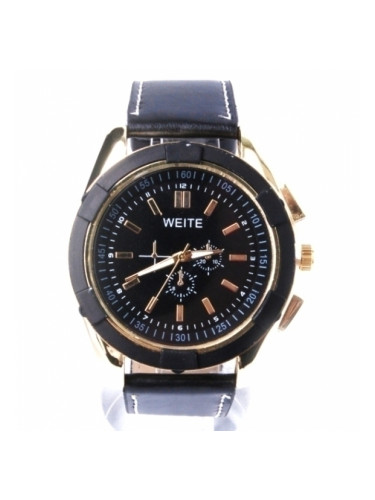 Мъжки часовник в армейски стил с черен циферблат