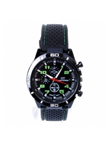 Спортен мъжки часовник с зелено