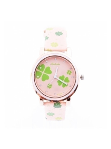 Часовник със светло зелени детелини