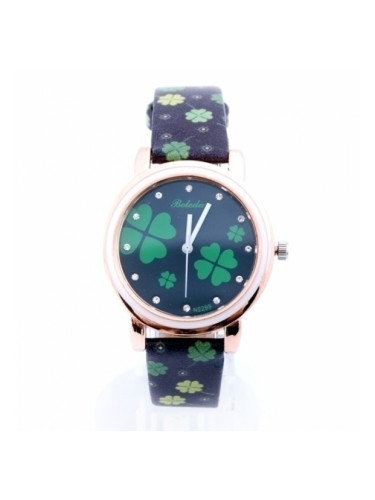 Черен часовник с детелини