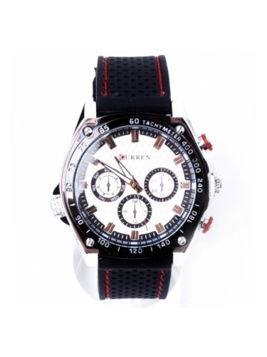 Спортен часовник с бял циферблат