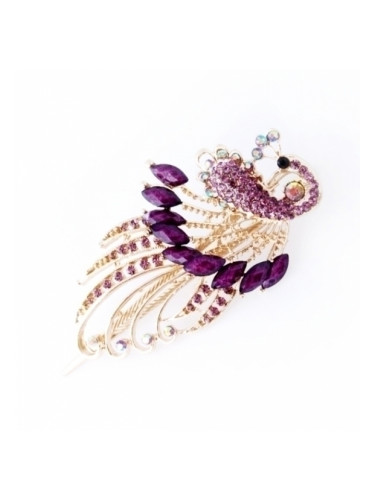 Шнола за коса с лилави камъни