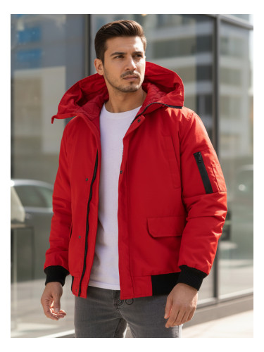Червено зимно яке за мъже