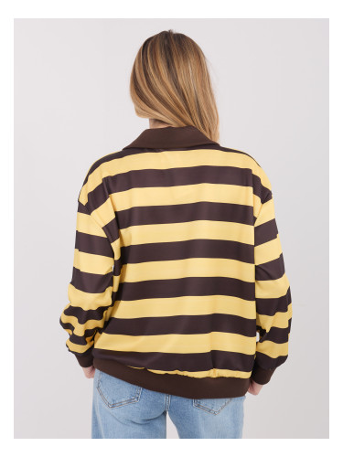 Жълто-кафява раирана блуза