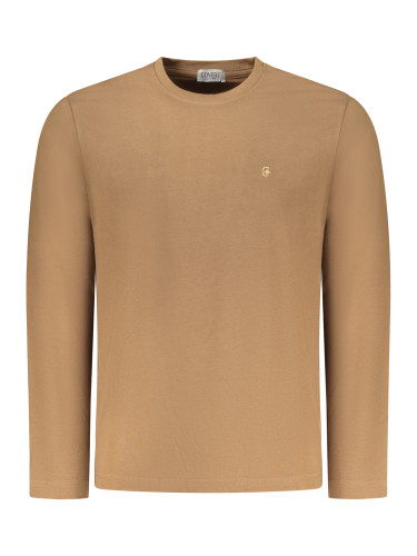 Мъжка кафява тениска с дълъг ръкав