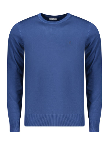 Син мъжки пуловер COVERI MOVING