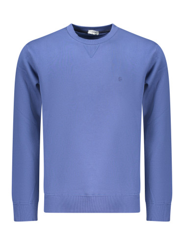 Син мъжки пуловер без цип