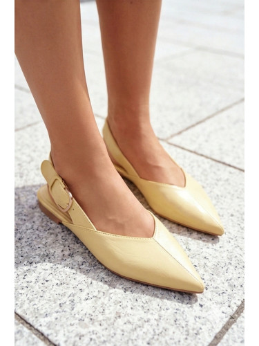 Boto Лакирани Балерини С Клема Жълти Rinalle