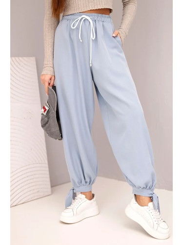 Дамски широки панталони с връзки