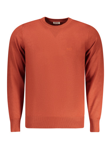 Мъжки кафяв пуловер с V-образно деколте