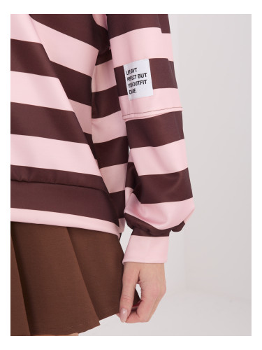 Дамски раиран оувърсайз пуловер